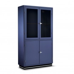 Mülller Möbelfabrikation Vitrine mit 2 Glas- und 2 Metalltüren Classic Line SB424-4 