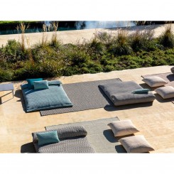 Myyour Loungebett Wave Doppelbett Breite: 140 cm Farbe TE102/15 white und turquoise