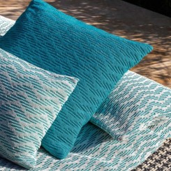 Myyour Loungekissen Wave 909WAVE/15 Kissen 50 cm x 50 cm / Turquoise