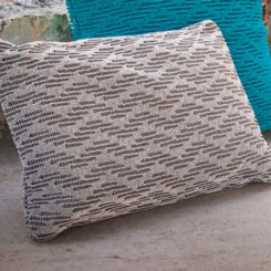 Myyour Loungekissen Wave 909WAVE/10217 Kissen 50 cm x 30 cm / White - Brown