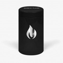 Nordic Flame Streichholzdose mit 100 Streichhölzern schwarz/silber N921 