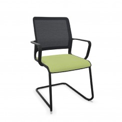 Nowy Styl Xilium Besucherstuhl CFA Mesh, Freischwinger, mit Armlehnen, konfigurierbar 