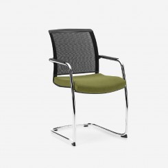 Nowy Styl Z-Body Besucherstuhl CF Mesh mit Armlehnen, konfigurierbar 