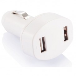 Doppel USB-Adapter fürs Auto weiß P302.063 
