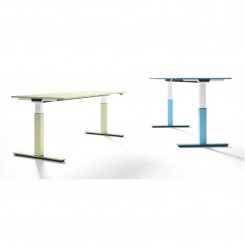 Palmberg Crew T Sitz-Steh-Schreibtisch, Rechteckrohr, konfigurierbar 