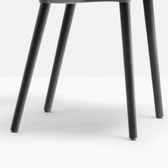 Pedrali Babila Stuhl 2755 Gestell: Anthrazit, Sitz: orange, 4er Set