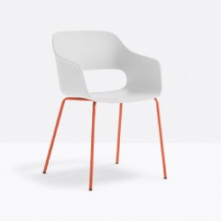 Pedrali Babila 2735 weiß/terracotta, 4er Set