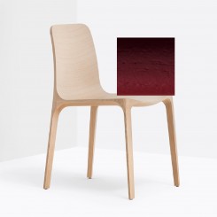 Pedrali Frida 752 Echtholz-Stuhl dunkelrot, 1 Stück