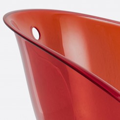 Pedrali Gliss 968 Schalenstuhl auf Rollen 968_RT rot transparent 