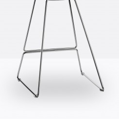 Pedrali Gliss 906 Barhocker chrom, weiß, 1 Stück