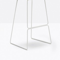 Pedrali Gliss 906 Barhocker weiß, grau transparent, 2 Stück