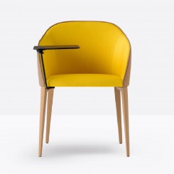 Pedrali Laja 2, Stuhl, gepolstert, 885T/2, mit Schwenktisch 