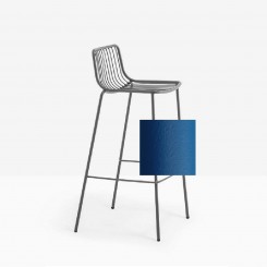 Pedrali Nolita Barstuhl 3658 Sitzhöhe 75 cm blau BL300E
