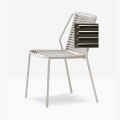 Pedrali Philia Outdoor Stuhl 3900, 2 Stück weiß_olivgrün