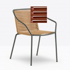 Pedrali Philia Outdoor Stuhl 3905, 2 Stück olivgrün_terracotta