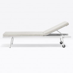Pedrali Rail Sonnenliege mit Rollen, ohne Auflage 
