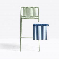 Pedrali Tribeca Terrassen-Barstuhl 3668 Sitzhöhe 77,5 cm blau