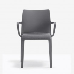 Pedrali Volt 674_HB_2 Stuhl breit mit hoher Lehne, Armlehnen und Polster, 2er Set 