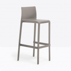 Pedrali Volt Barhocker Sitzhöhe 76,5 cm recycled grey, 2er Set