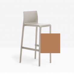 Pedrali Volt Barhocker Sitzhöhe 76,5 cm terracotta, 2er Set