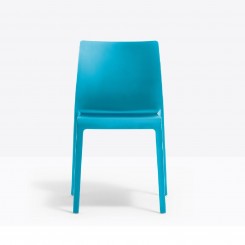 Pedrali Volt 673_HB, Stuhl breit mit hoher Lehne blau
