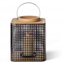 Philippi Laterne Asgar L schwarz/braun 224005 