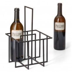 Philippi Flaschentragekorb Cubo Stahl schwarz 119004 