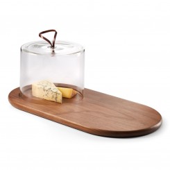 Philippi  Käsebrett WALNUT Walnuss mit Glasglocke 353003 
