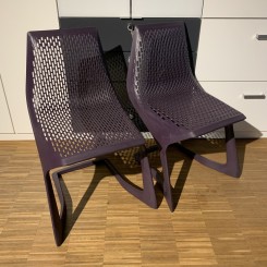 Plank Stuhl Myto aubergine 2er Set - 2.Wahl 