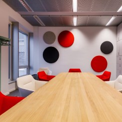 Preform Decampo Akustikpaneel Bubble Wand rund, konfigurierbar 