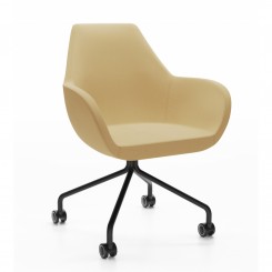 Profim Sessel Fan 10HC mit Spinnenfuß auf Rollen, nicht drehbar, konfigurierbar 