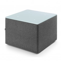 Profim Tisch Vancouver Oto VOS1B eckig mit Glasplatte 54x54cm, konfigurierbar 