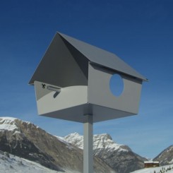 Vogelhaus XXL Piep Show silber 529a 