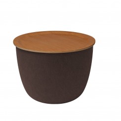 pieperconcept Beistelltisch Ronda Filz anthrazit/braun Tablett Eiche 809847815 