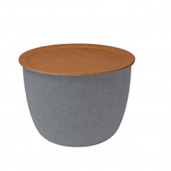 pieperconcept Beistelltisch Ronda Filz grau Tablett Eiche 809872815 