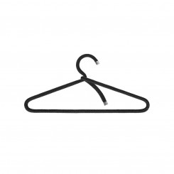 Peppermint Products ROPE HANGER KINDER Textil-KLEIDERBÜGEL aus Seil 3er Set Schwarz PMP_0036_BL_KI 