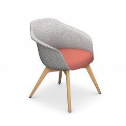 Sedus se:lounge Loungesessel, 4-Fuß Holzgestell, lg-227, konfigurierbar 