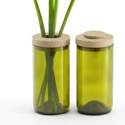 Side by Side Vase & Dose grün 40067G 