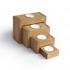 Side by Side Adventsleuchter Four Steps Eiche 40043E 