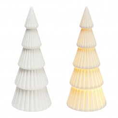 Tannenbaum mit Licht Batteriebetrieb aus Porzellan weiß 9x16x9 10036568 