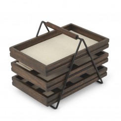 Umbra Schmucktablett Terrace JWL Tray schwarz/walnuss 1004037-048 