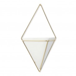 Umbra Wandvase Trigg groß weiß/gold 470752-524 