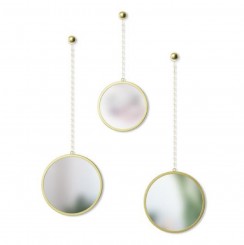 Umbra Wandspiegel Dima Round 3er Set messing 1013877-104 