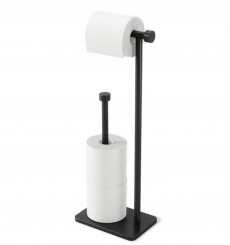 Umbra Cappa Toilettenpapierhalter mit Aufbewahrung für Ersatzrollen schwarz 1015897-040 