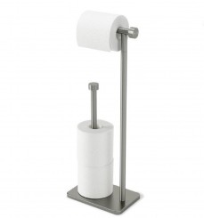 Umbra Cappa Toilettenpapierhalter mit Aufbewahrung für Ersatzrollen silber 1015897-410 