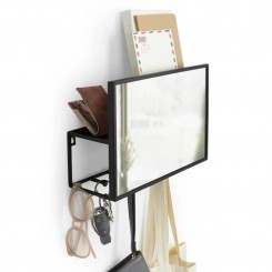 Umbra Wandspiegel mit Ablage Cubiko Organizer schwarz 1012828-040 