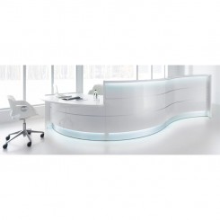 mdd Empfangstheke Welle klein mit Ablage Valde LWC39L konfigurierbar 