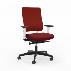 Viasit Bürodrehstuhl Drumback Creation Rückenschale telegrau Bezug weinrot