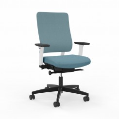 Viasit Bürodrehstuhl Drumback Creation Rückenschale telegrau Bezug blaugrau