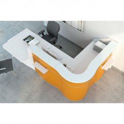 mdd Eckempfangstheke Wave mit Ablage LUV38P konfigurierbar 